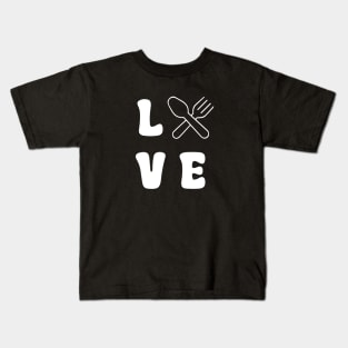 Love Food White Kids T-Shirt